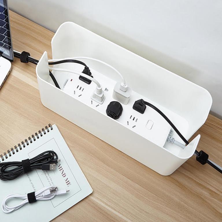 Cable Management Box Hide Power Strips Loose Wires Behind TVs Home ...