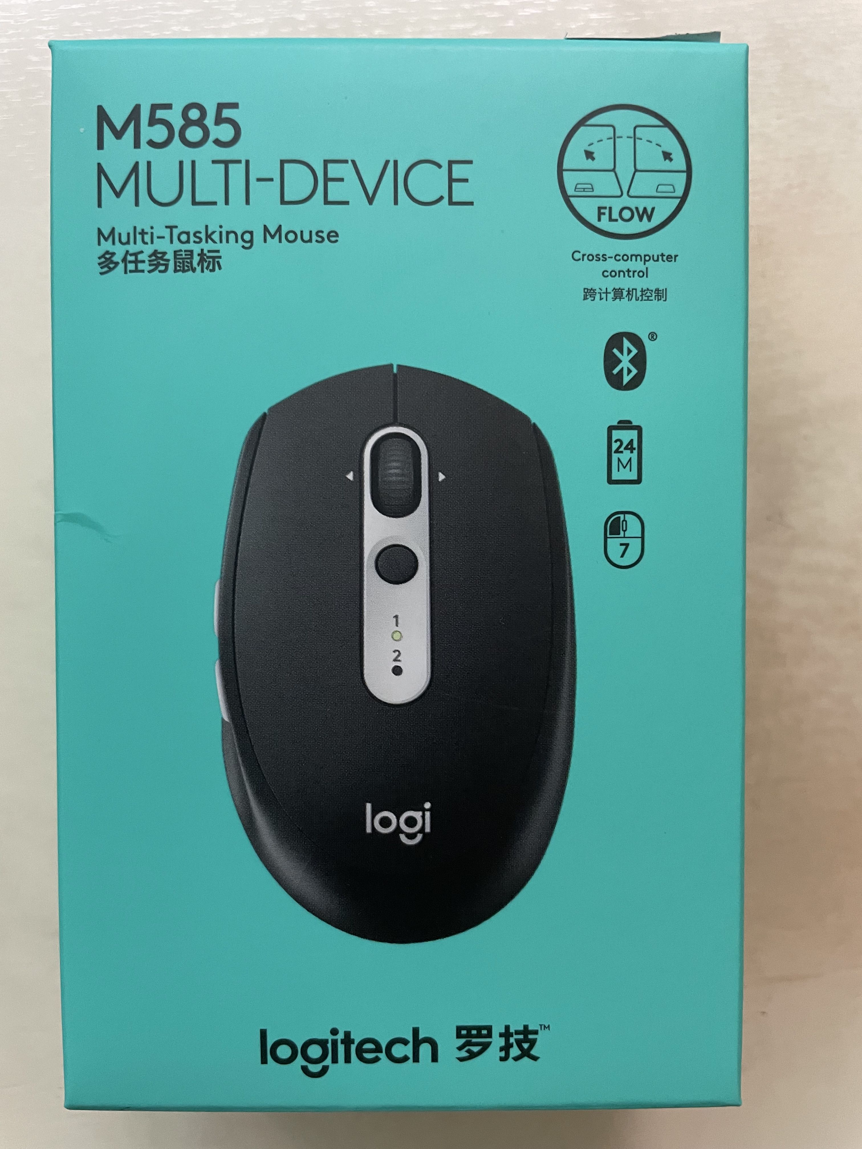 全新logitech M585 Mouse Bluetooth Wireless 羅技無線藍牙滑鼠辦公黑色非m590 電腦 平板電腦 電腦周邊產品 電腦滑鼠及相關產品 Carousell