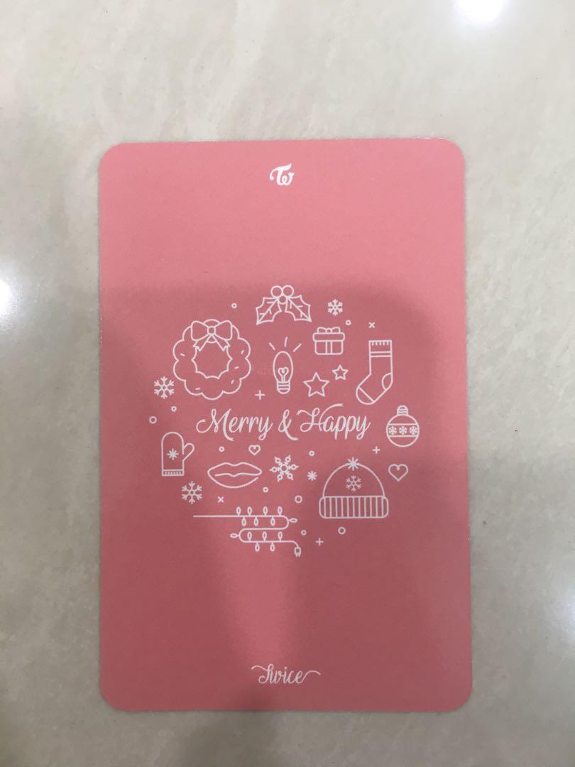 ( Twice Photocard ) Merry Happy Jihyo Photocard Hobbies Toys