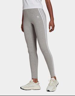Adidas Essentials 3s Grey Leggings Size 6