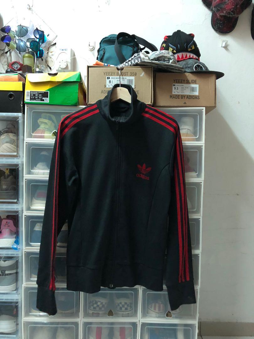 Adidas europa black and red track top 2025