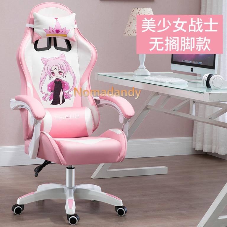 Anime Computer Chair for Girls Gaming Chair Livestreaming Chair Reclinable and Good for Long Time Sitting
