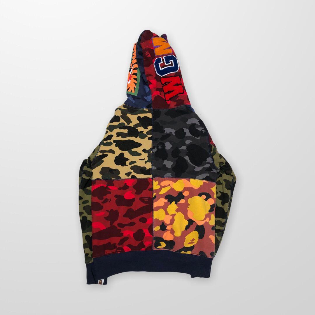 BAPE A Bathing Ape Multicolor Hoodie Men s Fashion Tops Sets