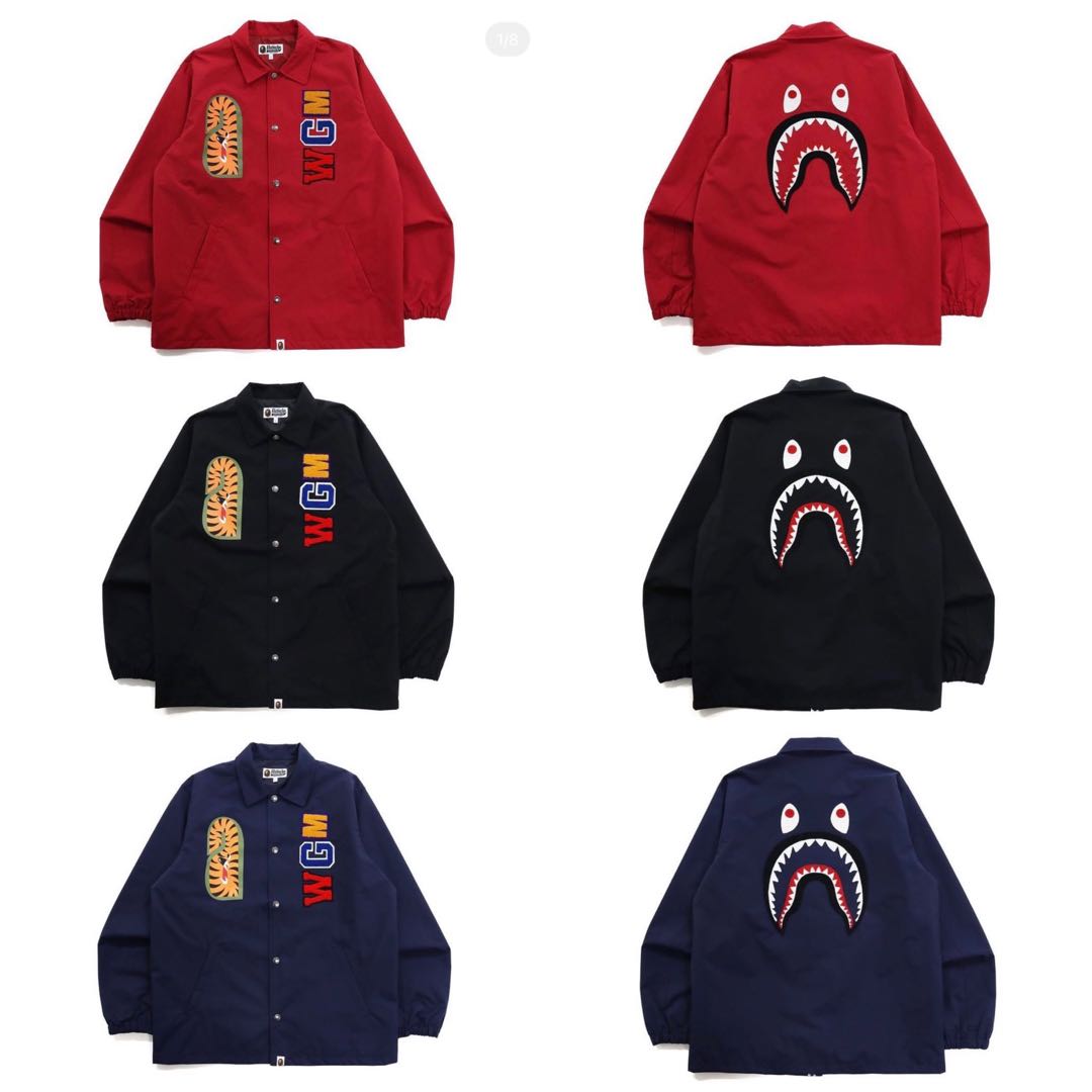 Bape shark cheap coach jacket