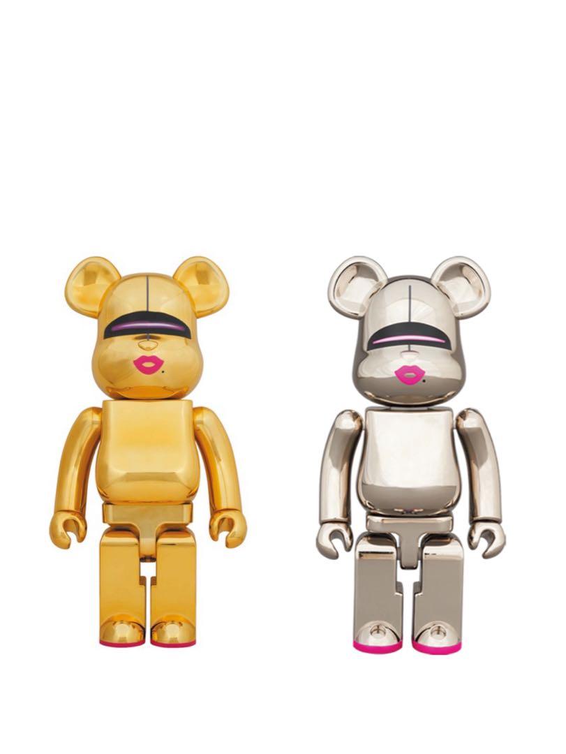 Bearbrick Sorayama x 2G 1000% Gold & Silver Ver, Hobbies & Toys 