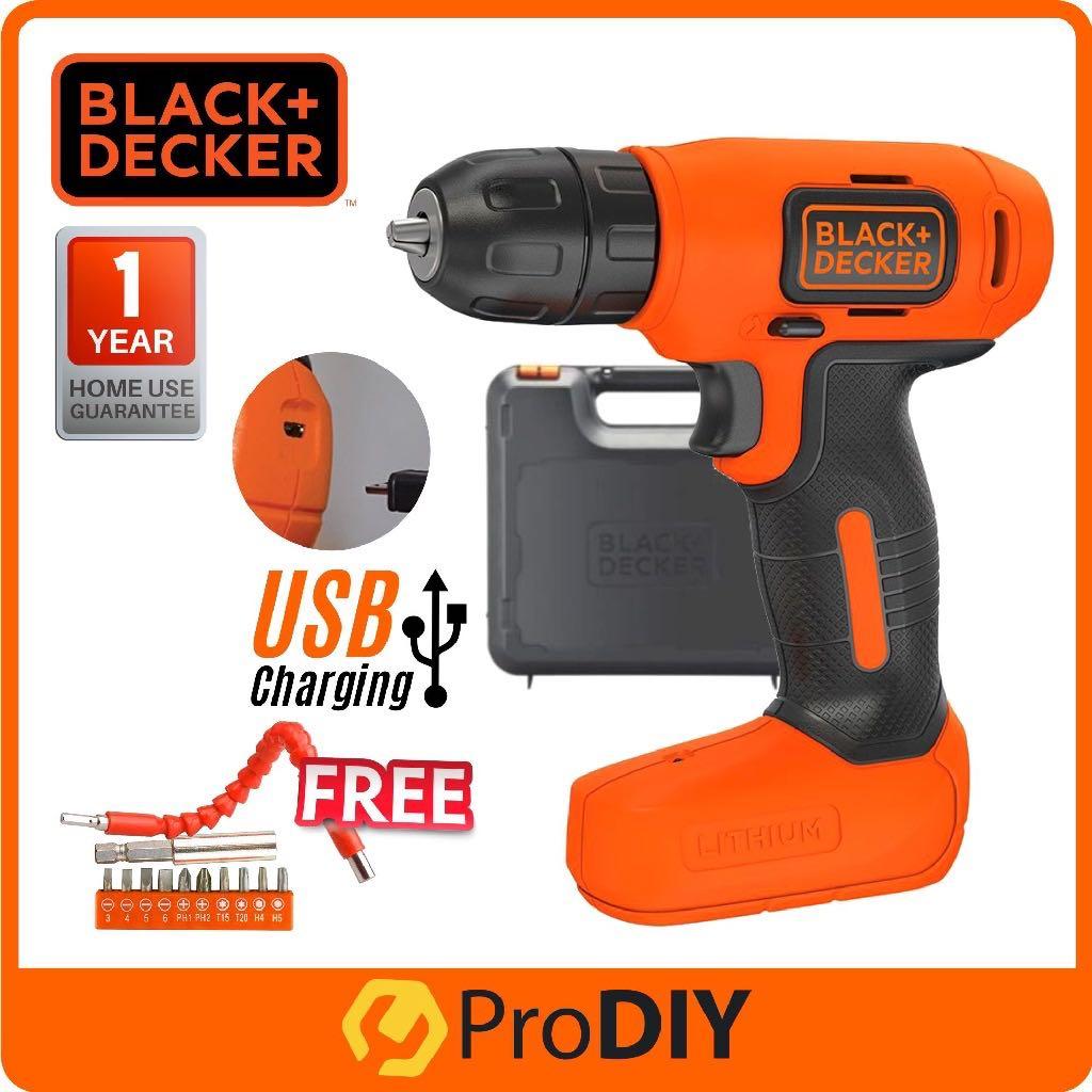 BLACK + DECKER BDCD8K 7.2V Cordless Drill Driver Micro USB