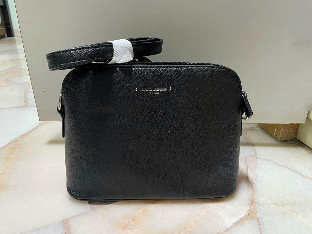 BNIB David Jones Crossbody Black Sling Bag, Women's Fashion, Bags