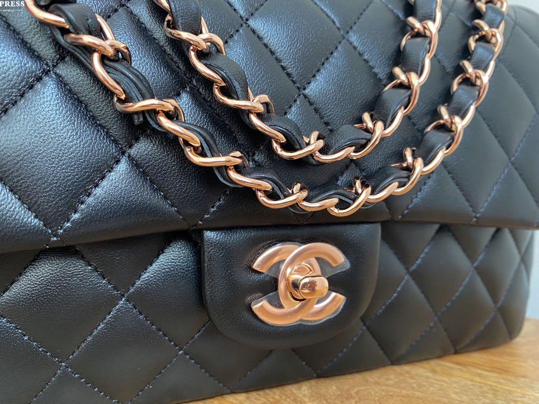 Chanel 21B Medium Classic (Rose Gold Hardware), Luxury, Bags & Wallets ...