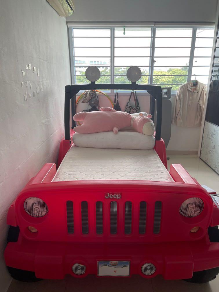 Children bed - Little tikes Jeep Wrangler bed, Babies & Kids, Baby Nursery  & Kids Furniture, Childrens' Beds on Carousell