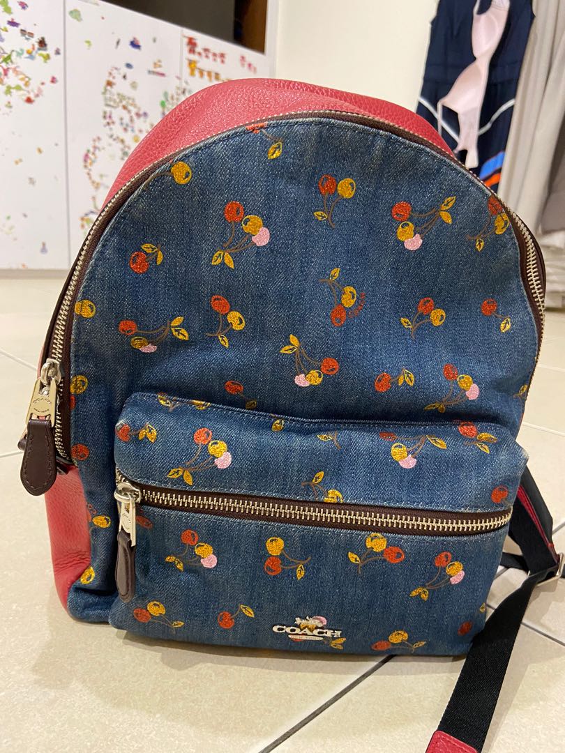 coach cherry backpack