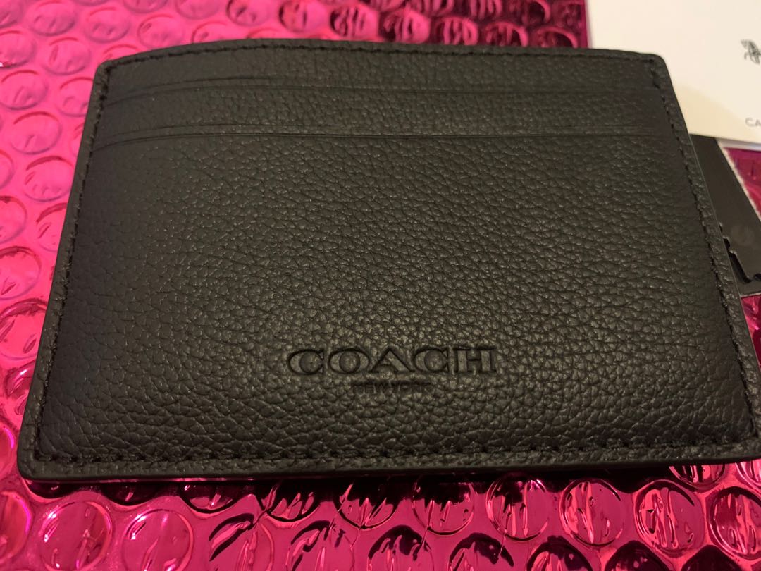 COACH Leather Money Clip / Herschel Roy RFID Wallet, Men's Fashion