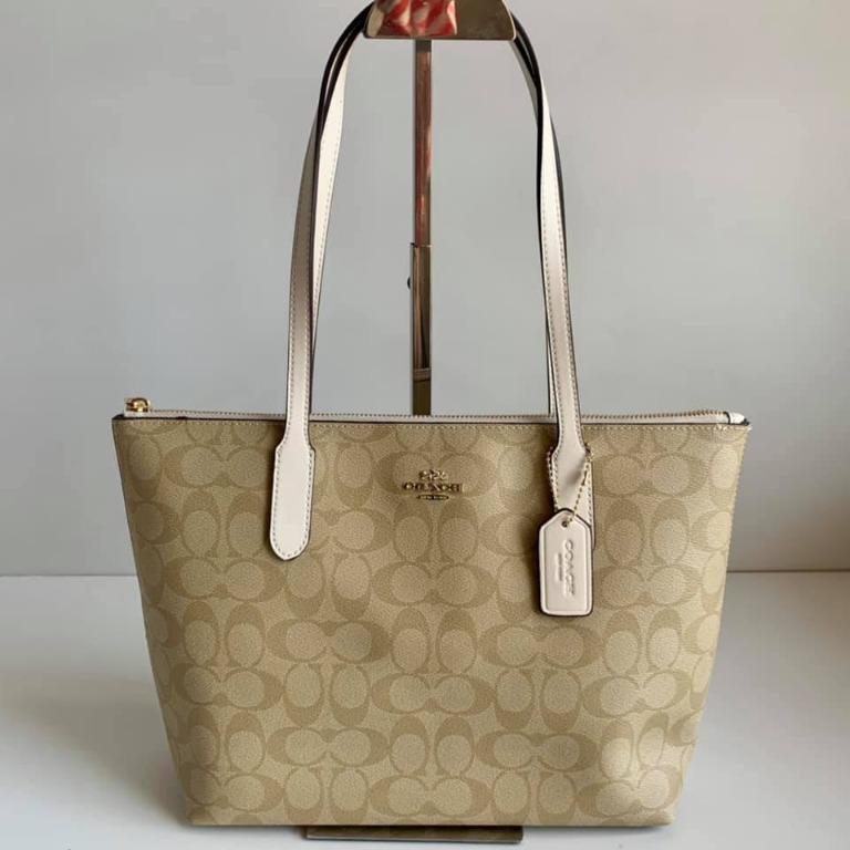 Coach signature pvc zip tote new arrivals