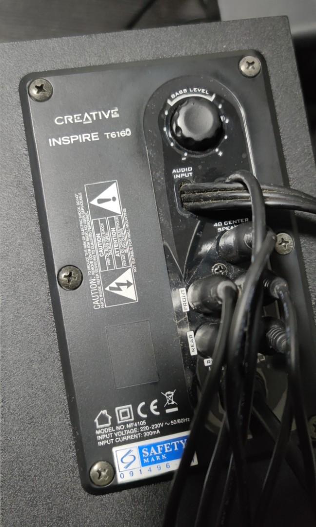 Creative Labs Inspire T6160 5.1 Home Theater Speaker System, Audio