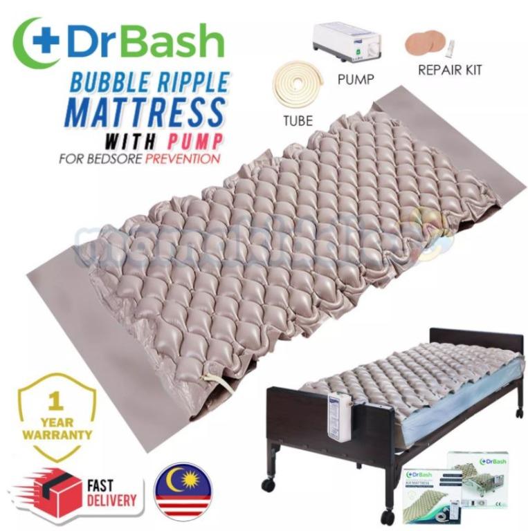 Dr Bash Bubble Ripple Mattress Bedsore Prevention with Pump, Furniture