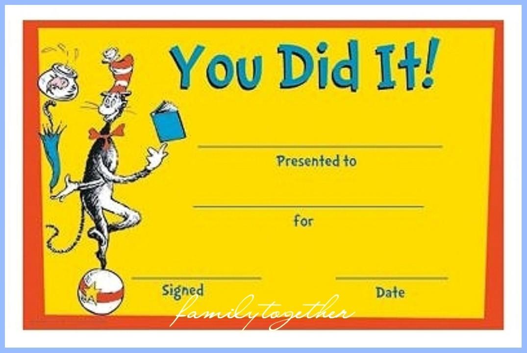 Dr. Seuss™ Recognition Certificates, Hobbies & Toys, Stationery & Craft ...