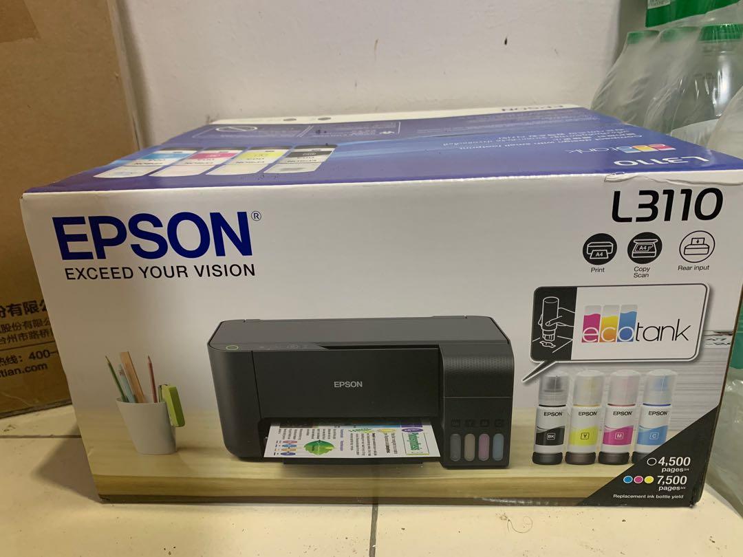 Epson L3110 printer, Computers & Tech, Printers, Scanners & Copiers on  Carousell