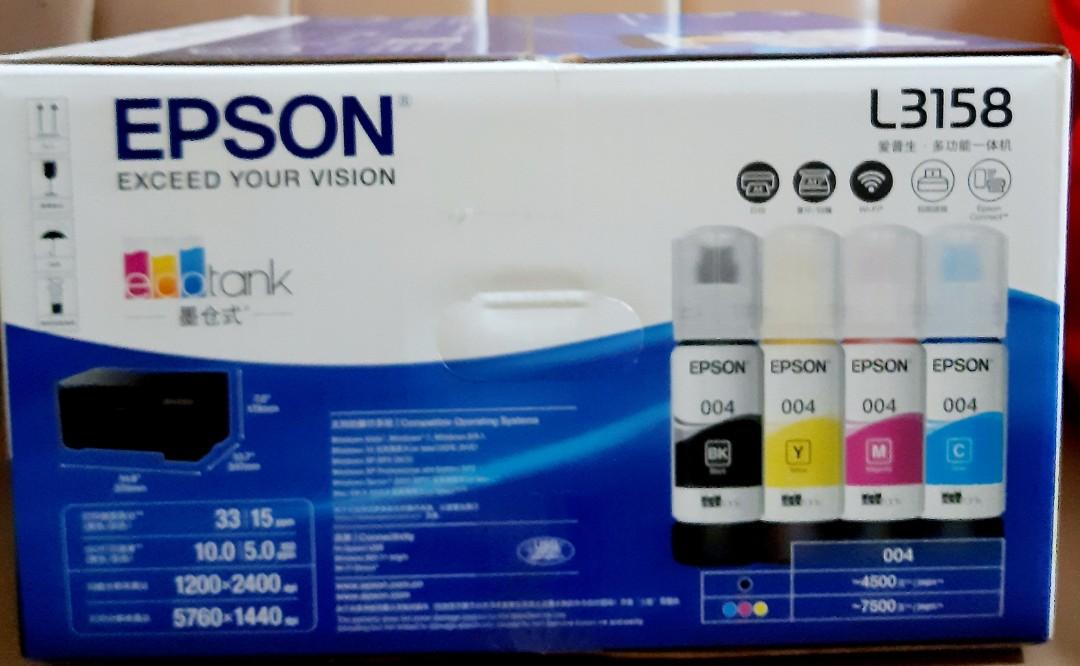 Epson L3158 Printer Original w/wifi., Computers & Tech, Printers ...