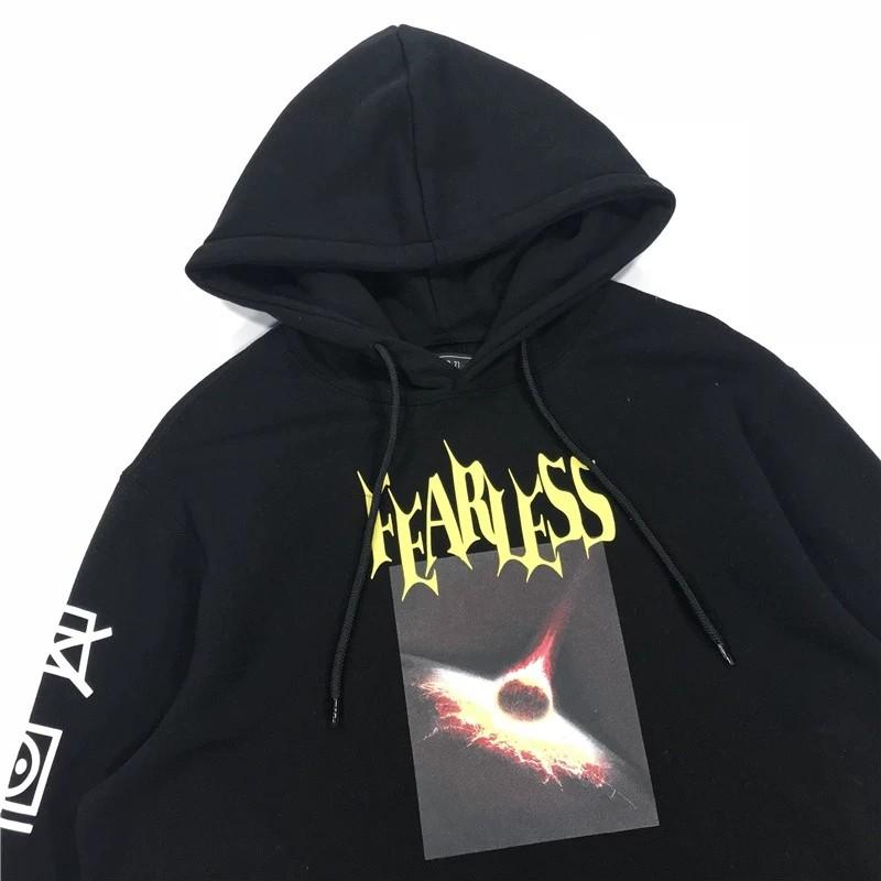 FOREVER 21 FEARLESS BLACK HOODIE Men s Fashion Coats Jackets