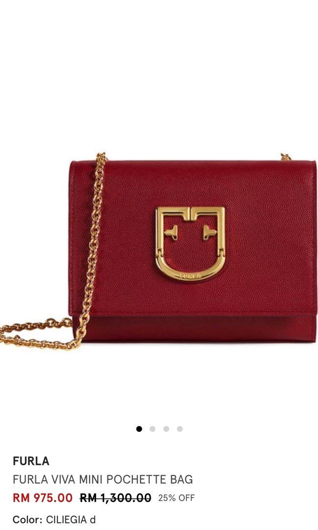 💯% Authenticity Furla Viva Black Mini Pochette Nero, Women's Fashion, Bags  & Wallets, Shoulder Bags on Carousell