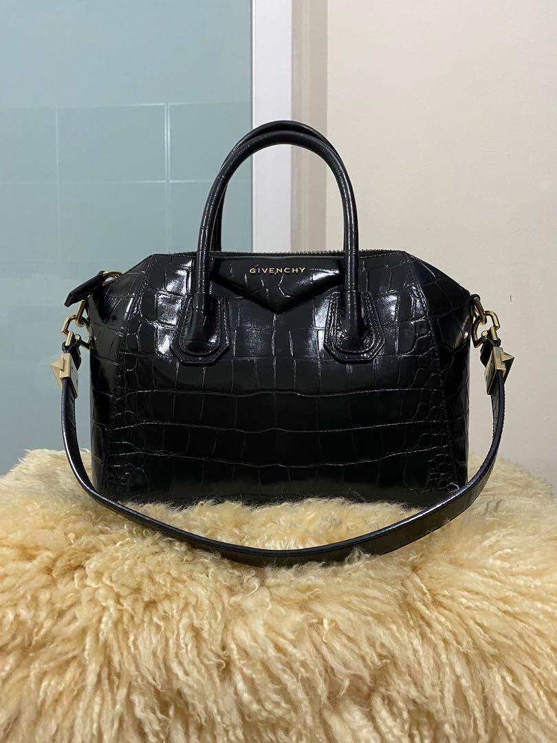 Givenchy antigona small croc embossed outlet