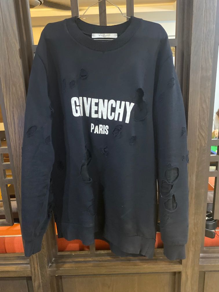 Givenchy distressed cheap logo sweatshirt