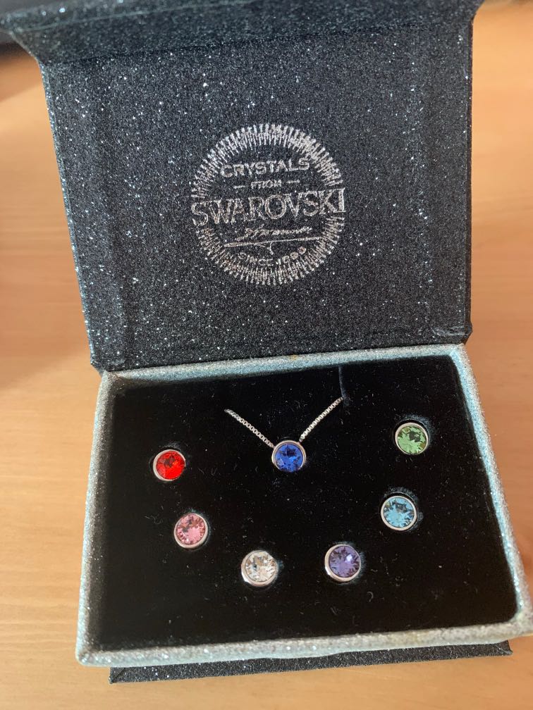 HER JEWELLERY SWAROVSKI 7 GEMS NECKLACE Women s Fashion Jewelry Organisers Necklaces on Carousell