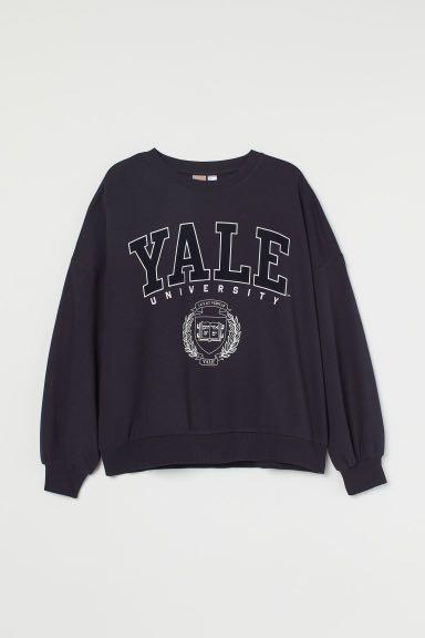 H\u0026M PRINTED SWEATSHIRT YALE UNIVERSITY 
