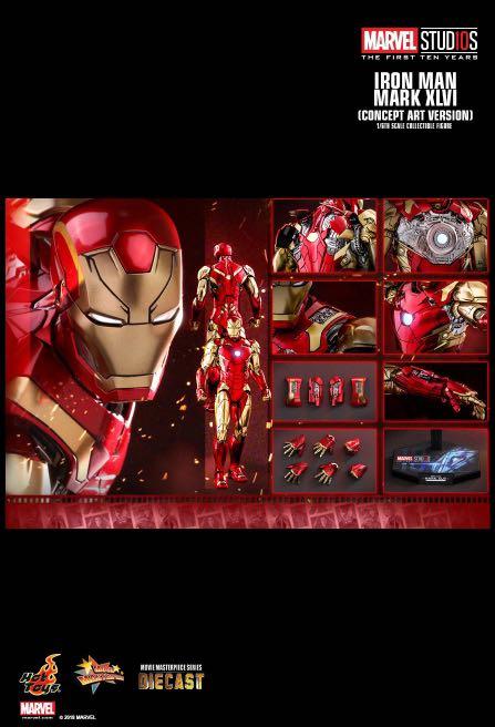 Hot Toy MMS489 Concept Art Iron man Mark 46 Hobbies Toys Toys
