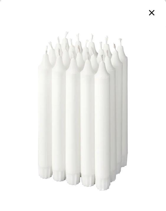 Ikea Jubla candle white, Furniture & Home Living, Home Decor, Other