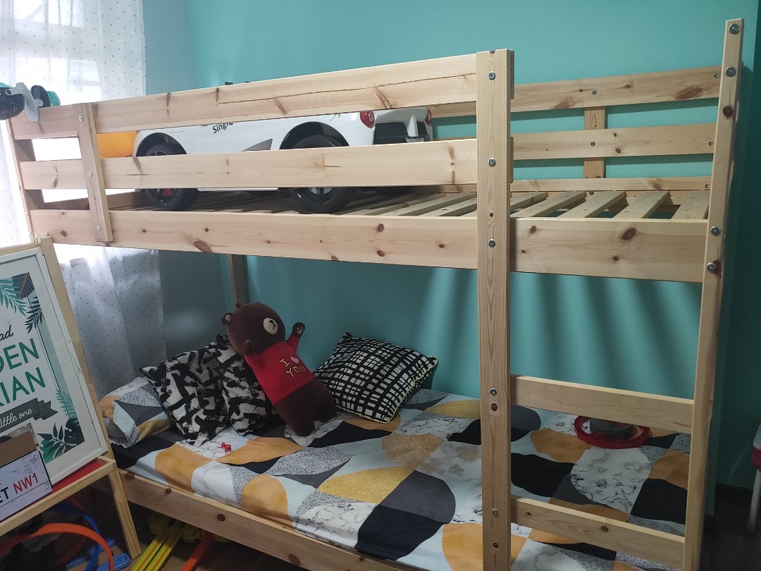 Ikea Mydal Bunk Bed frame (Pine), Furniture & Home Living, Furniture