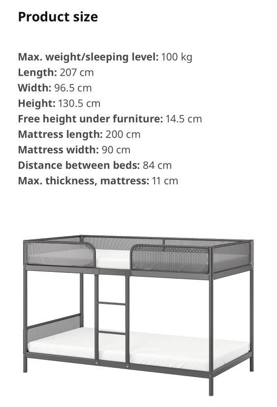Ikea Tuffing Bunk Bed, Furniture & Home Living, Furniture, Bed Frames
