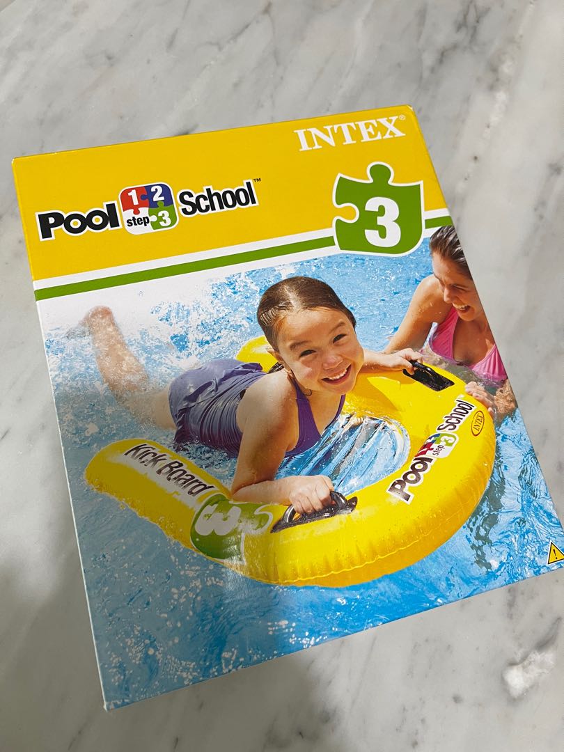 Intex pool school swimming kick board, Babies & Kids, Infant Playtime