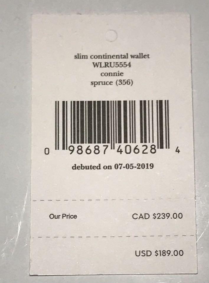 Connie slim sales continental wallet