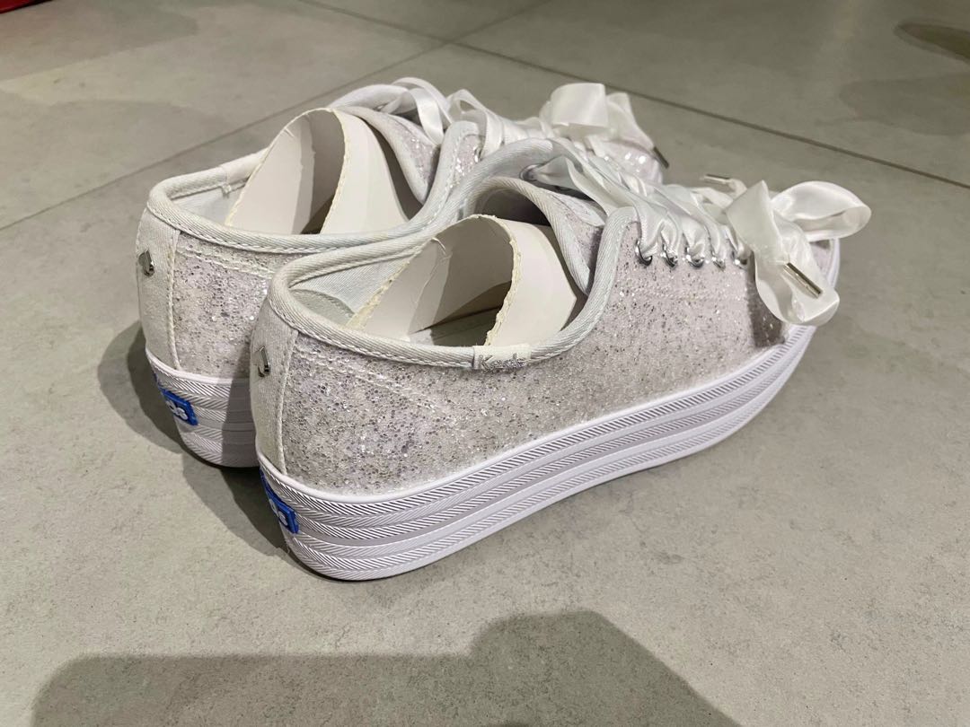 KEDS x Kate Spade Triple Up Glitter platform sneakers Wedding PWS, Women's  Fashion, Footwear, Sneakers on Carousell