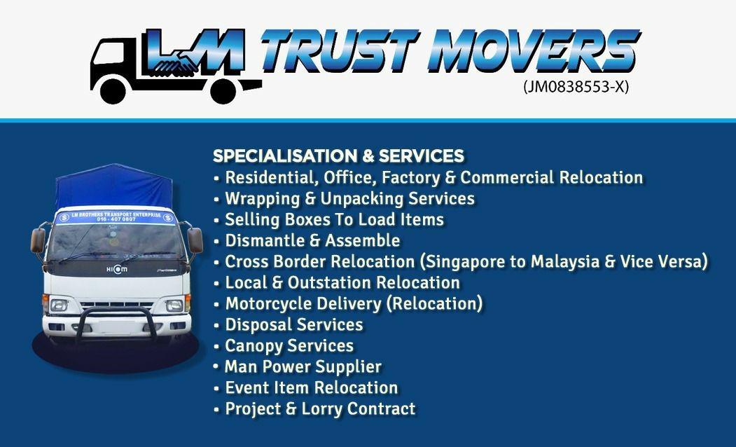 Lorry Rental Movers Malaysia Singapore Home Services Movers Delivery On Carousell
