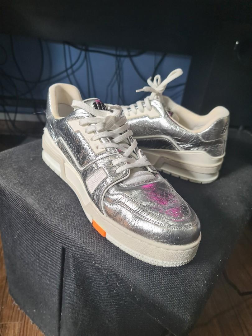 Louis Vuitton Trainer Silver Sneakers