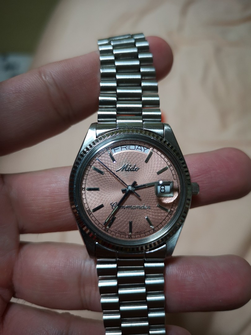 Mido Commander Salmon Dial Luxury Watches on Carousell
