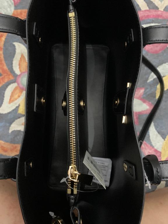 Buy Michael Kors Mel Medium Saffiano Leather Tote - Black At 14% Off