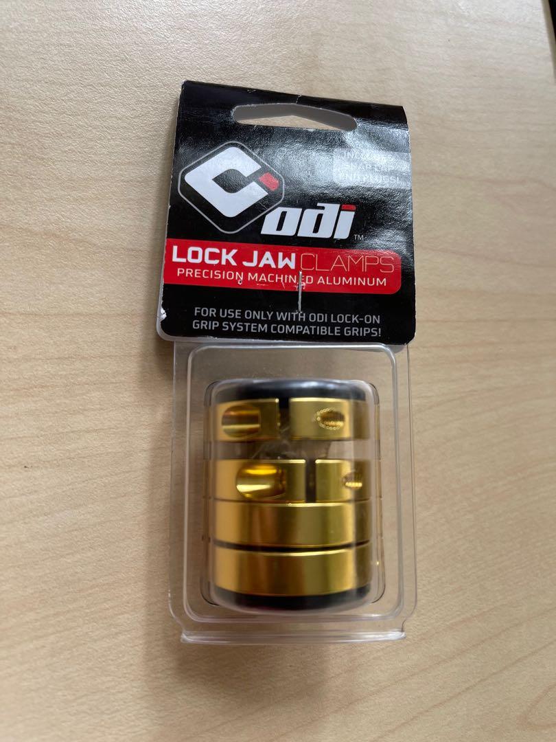 ODI Lock Jaw Lock-On MTB Grip Clamps Pair Gold 