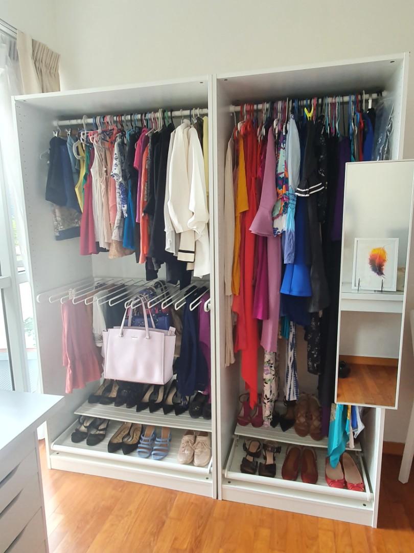 Open wardrobe with mirror Furniture Home Living Furniture
