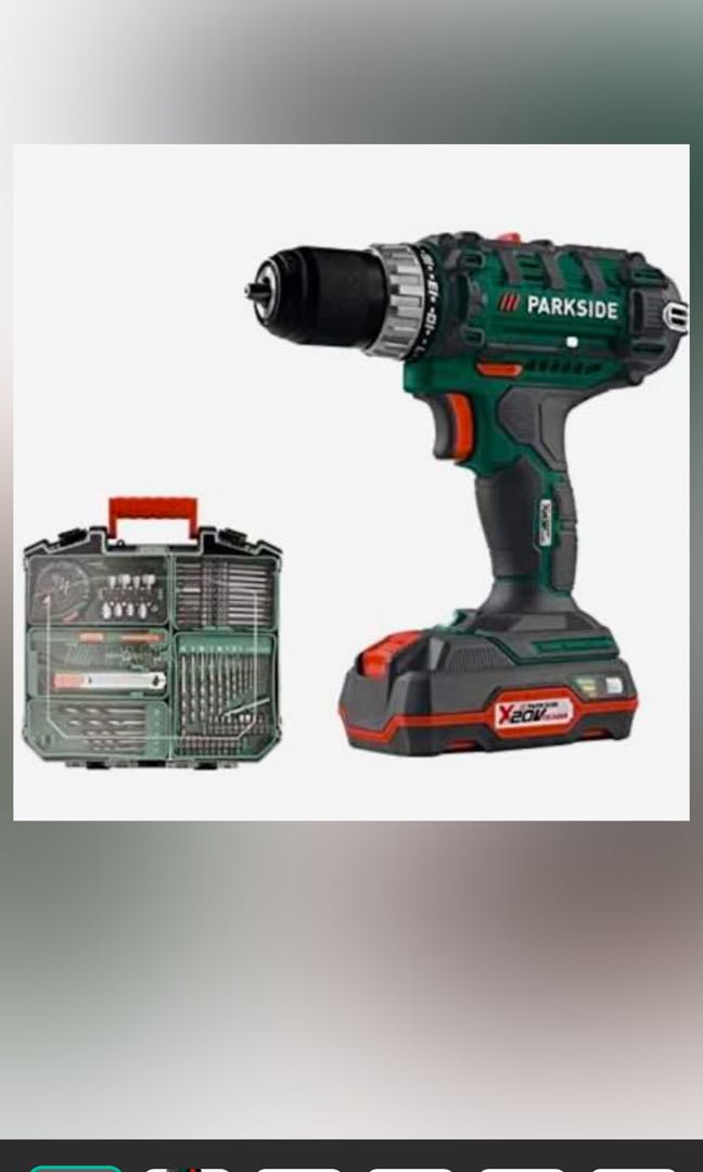 PARKSIDE Cordless Drill & Driver PABS 20Li D5, Furniture & Home Living