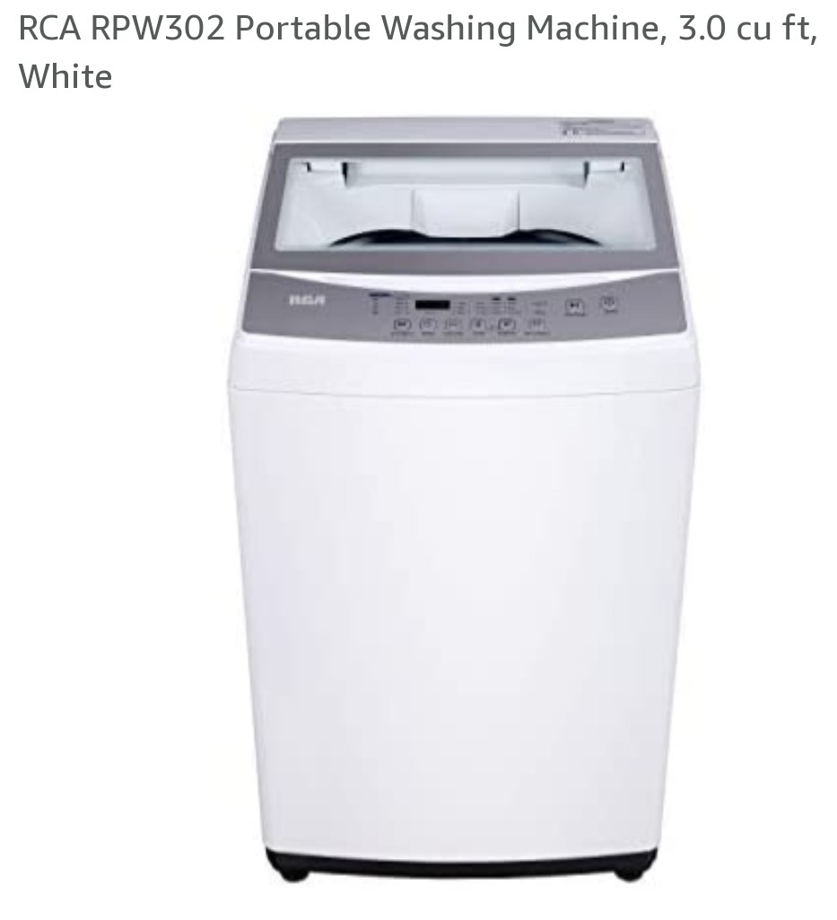 RCA 3.0 cu ft compact portable washing machine 110v, TV & Home
