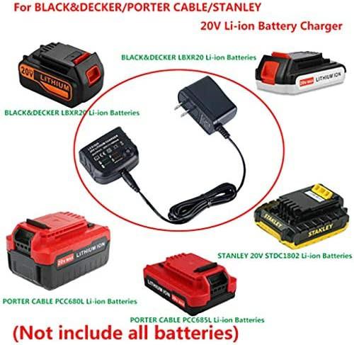 LCS1620 Li-ion Battery Charger For Black&Decker 10.8V 14.4V 20V Model  LBXR20 LB20 LBX20 LBX4020 Electric Drill Screwdriver Tools