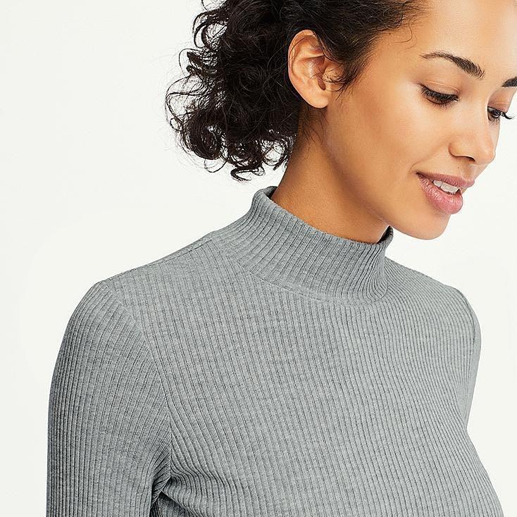 uniqlo ribbed high neck
