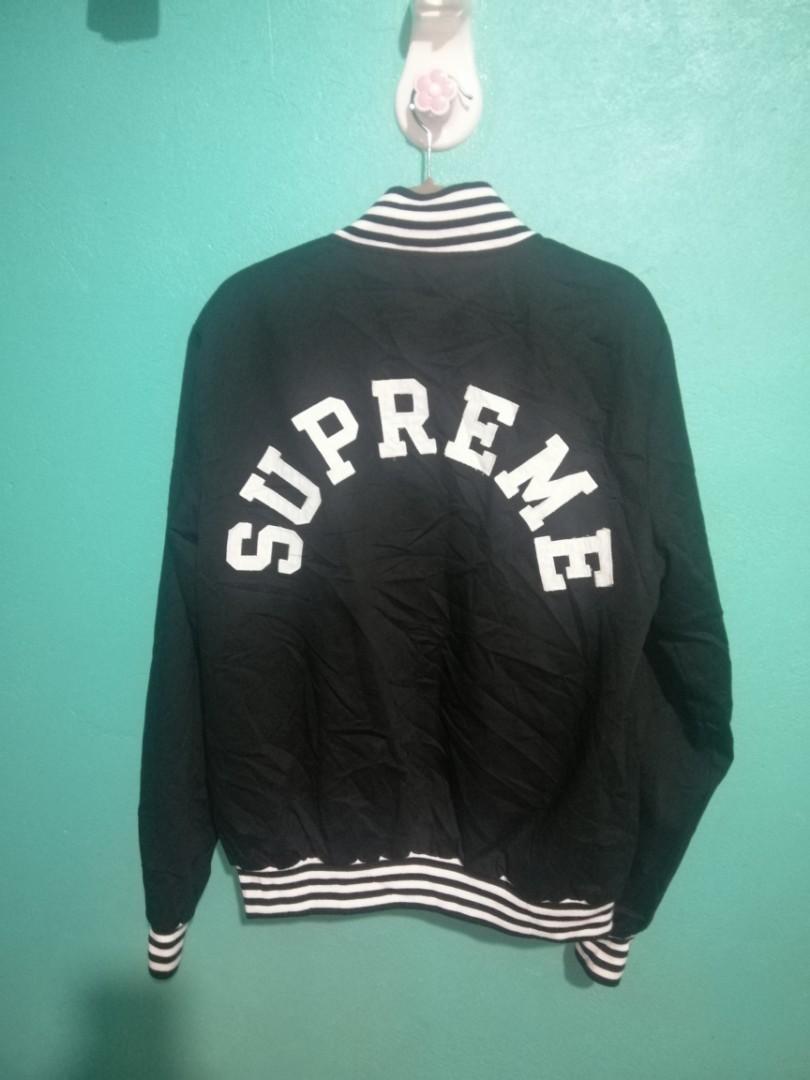 Supreme bulldog best sale varsity jacket