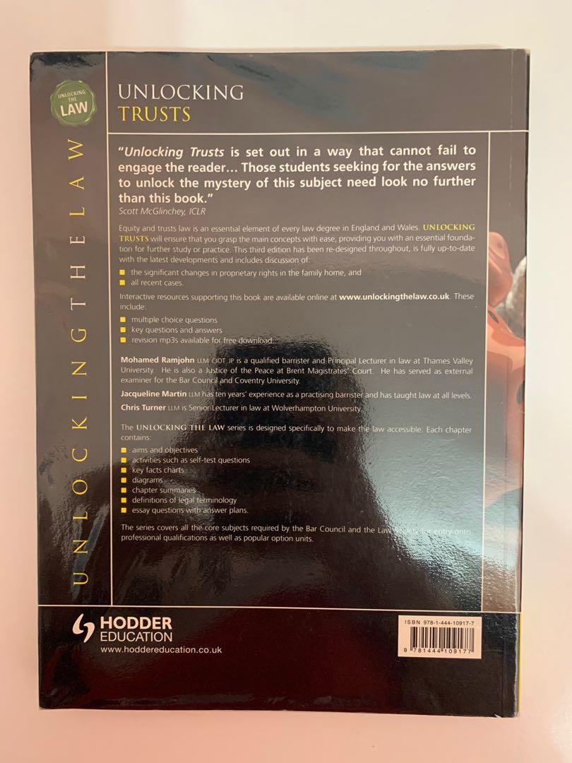 Unlocking Trusts Mohamed Ramjohn Textbooks On Carousell