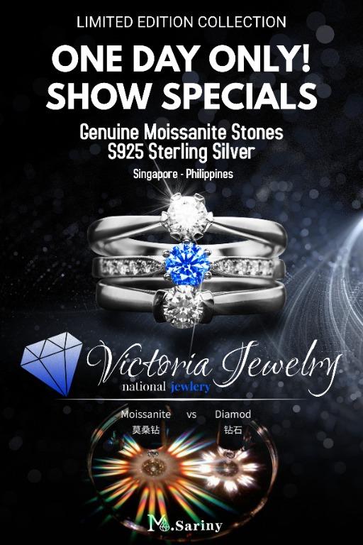 Wedding Ring Genuine Moissanite Diamond 1 Carat Victoria