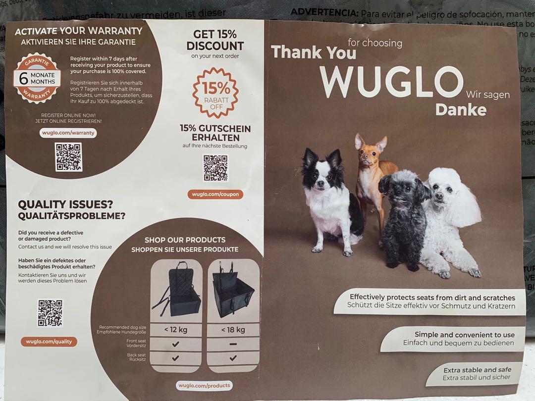 WUGLO Dog Car Seat Extra Stable, Reinforced Car Seat for Small and