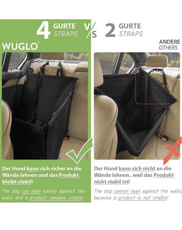 WUGLO Dog Car Seat Extra Stable, Reinforced Car Seat for Small and