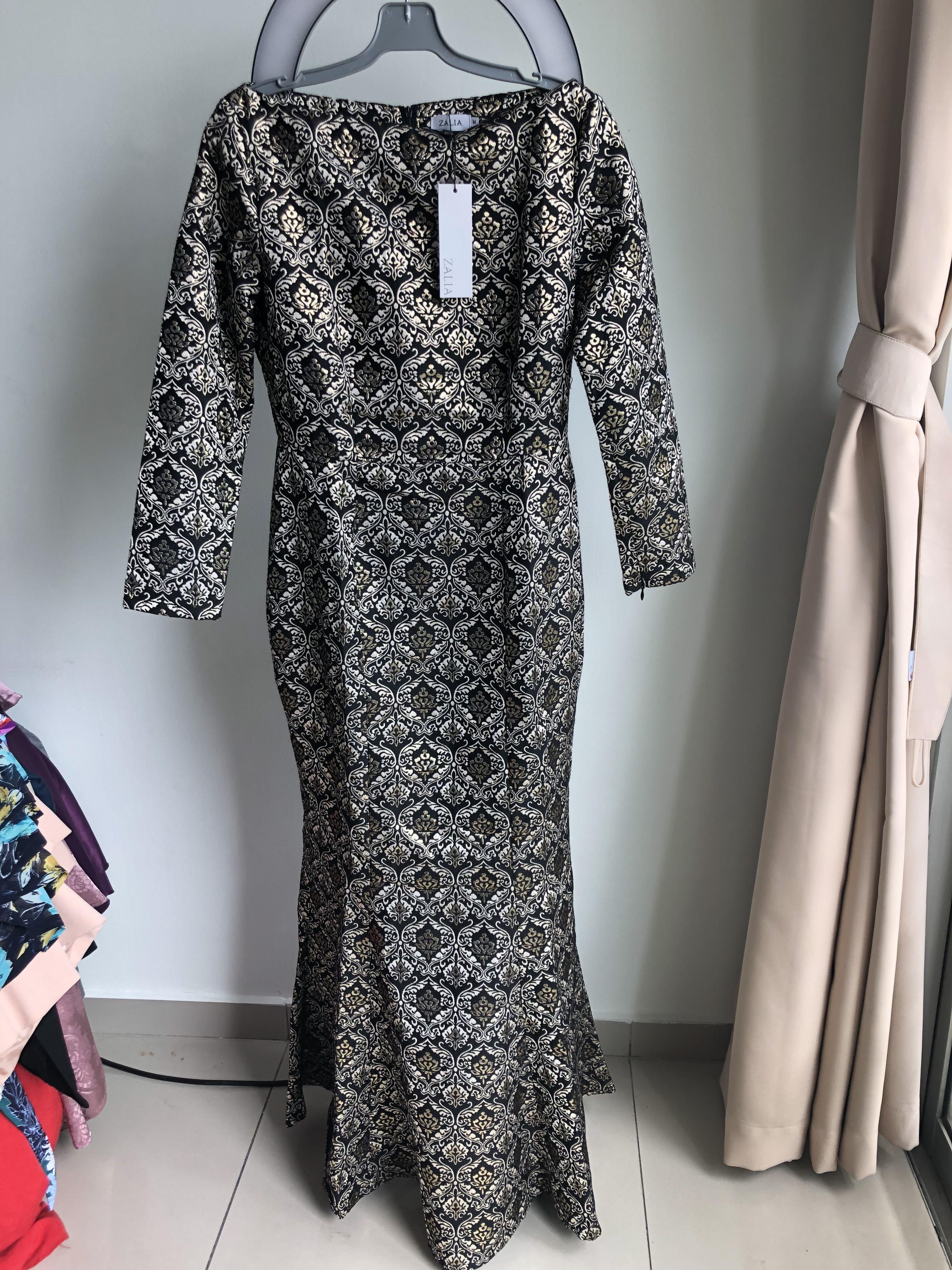 Zalia Songket Like Dress With Price Tag Women S Fashion Clothes Dresses On Carousell